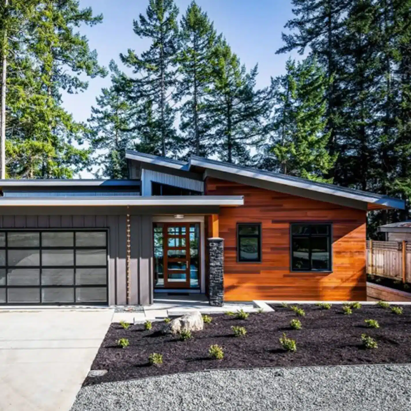 Modern high-bank waterfront home, Courtenay BC | Commonhouse Design